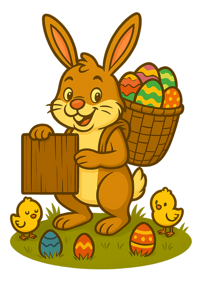 Easter bunny with Fannys coloring book