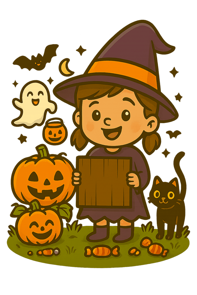Halloween witch with bobbie-blu-coloring-pages coloring book