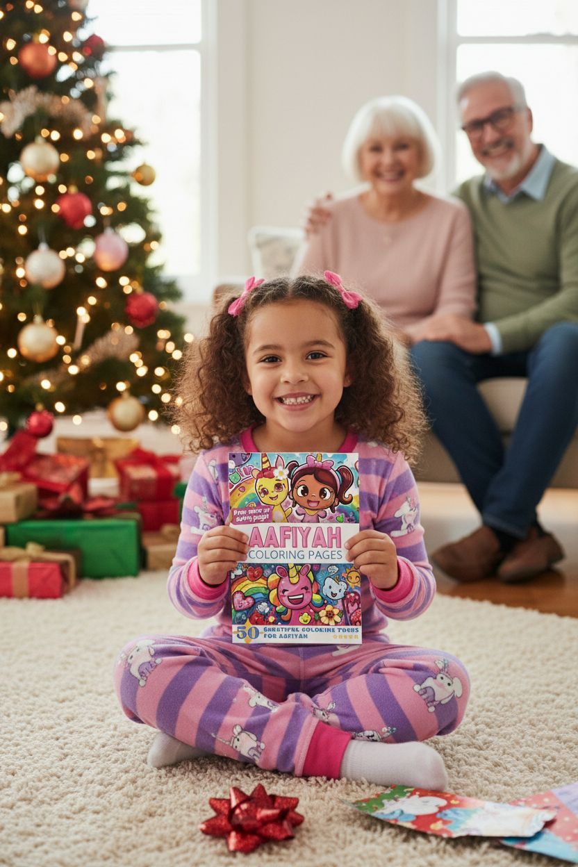 Aafiyah Christmas coloring pages gift