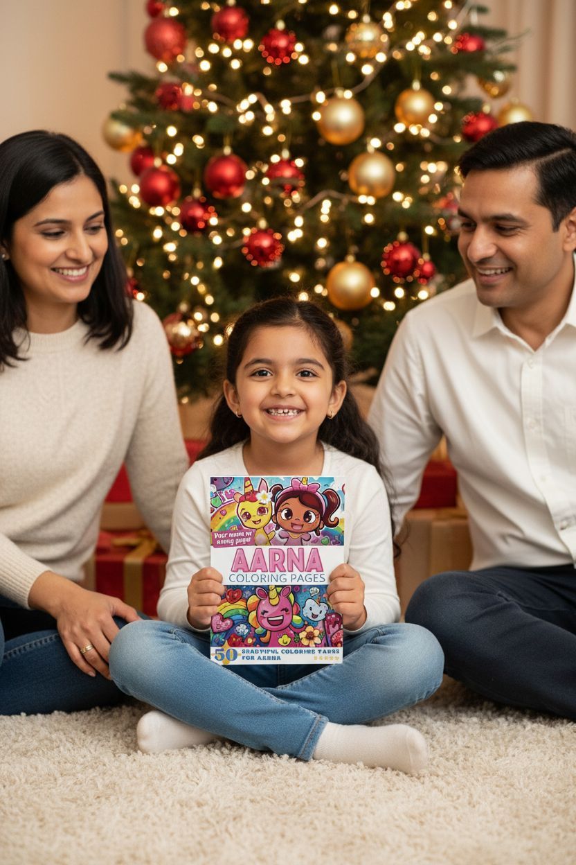 Aarna Christmas coloring pages gift