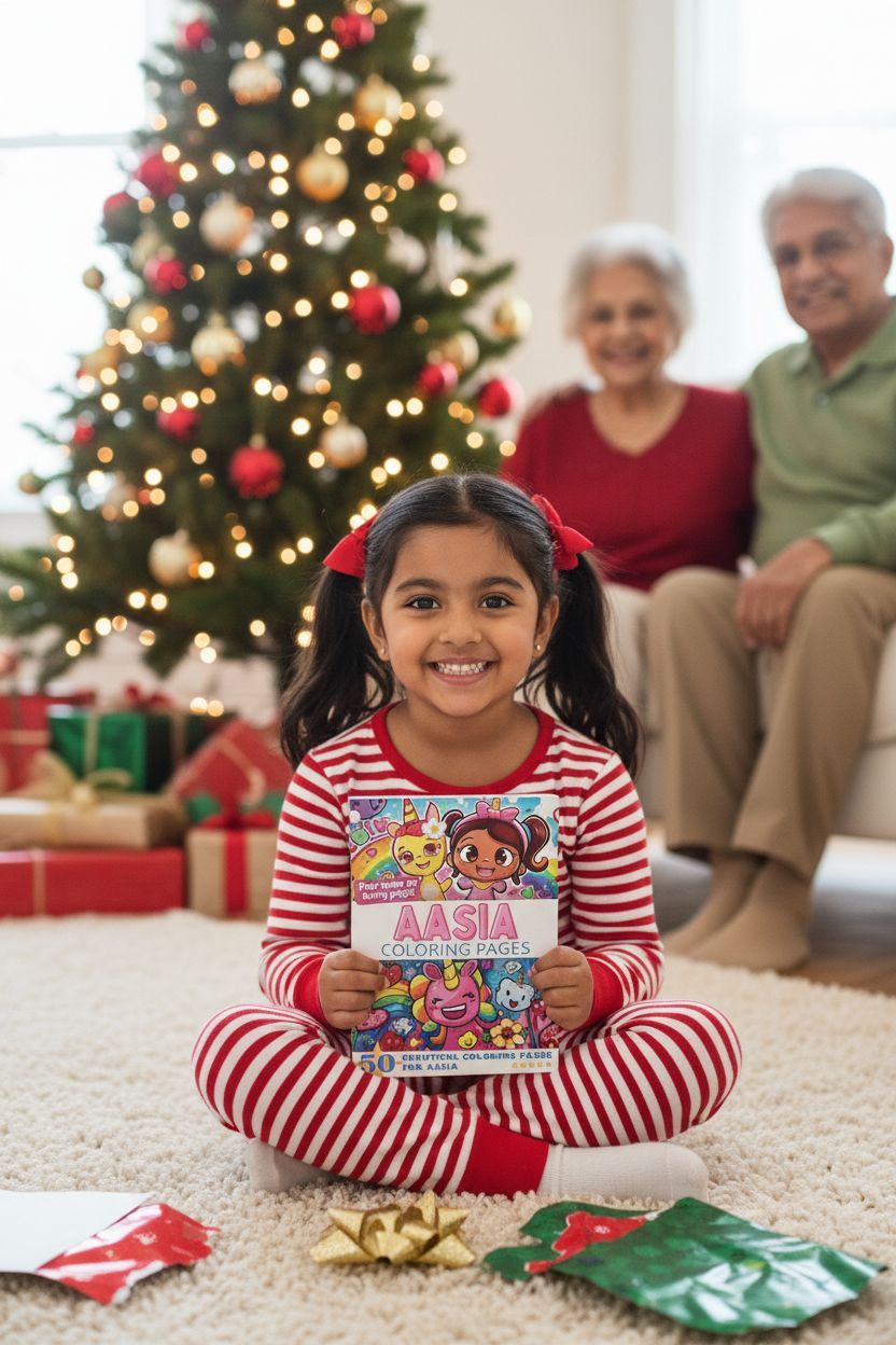 Aasia Christmas coloring pages gift