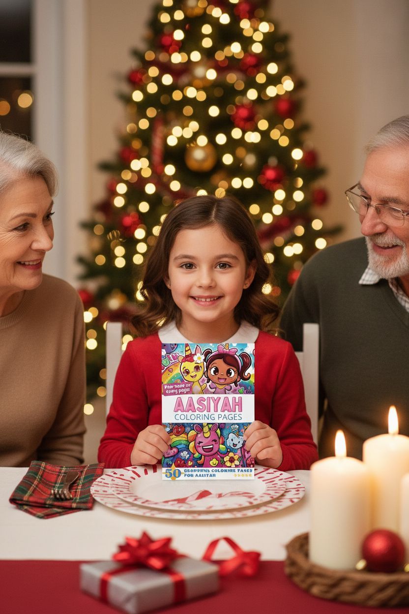 Aasiyah Christmas coloring pages gift