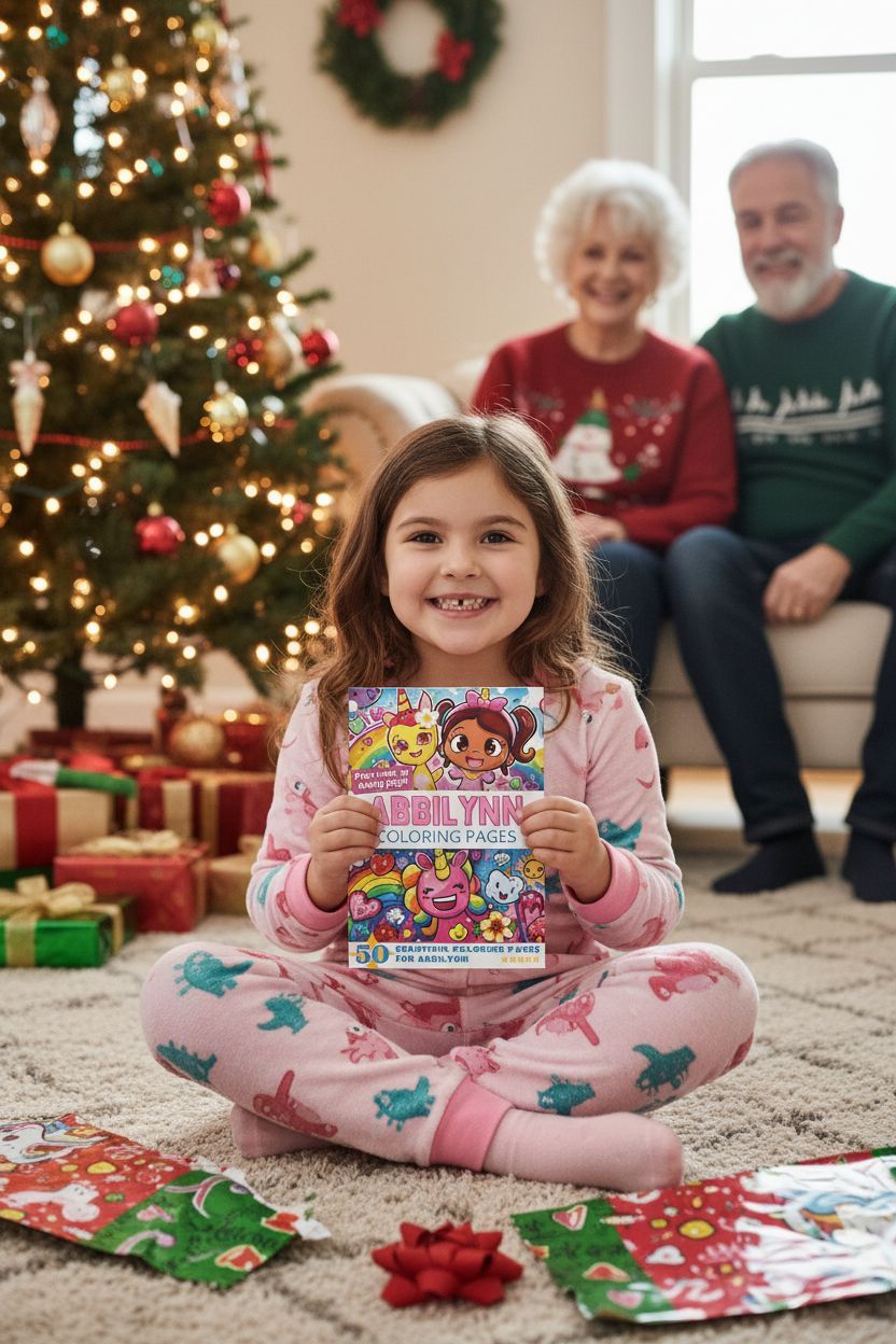 Abbilynn Christmas coloring pages gift