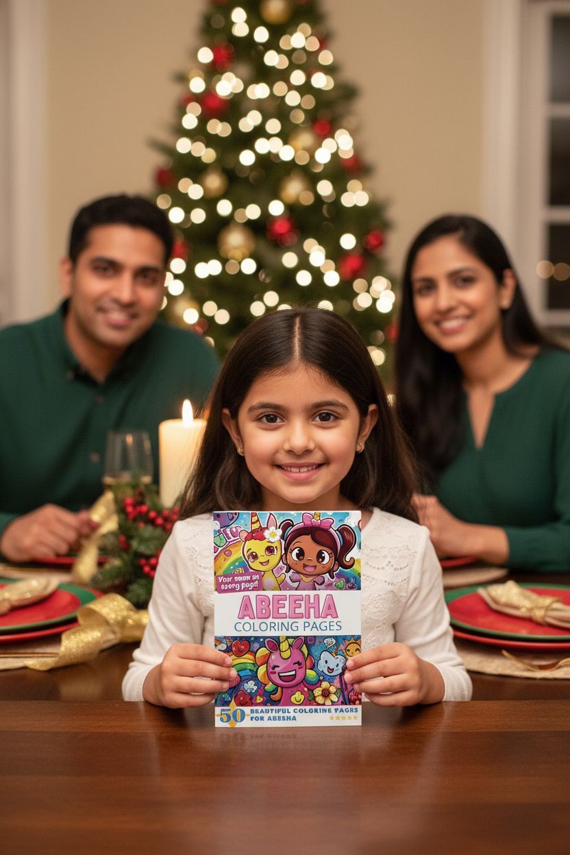 Abeeha Christmas coloring pages gift