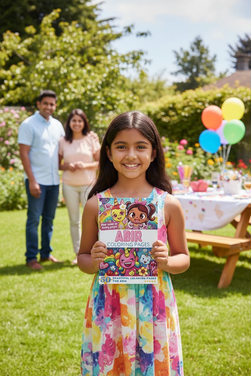 Abir coloring book in use