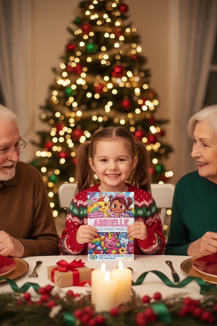 Abrielle Christmas coloring pages gift