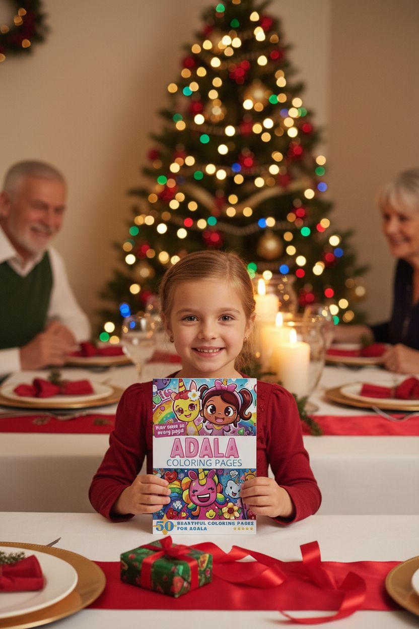 Adala Christmas coloring pages gift