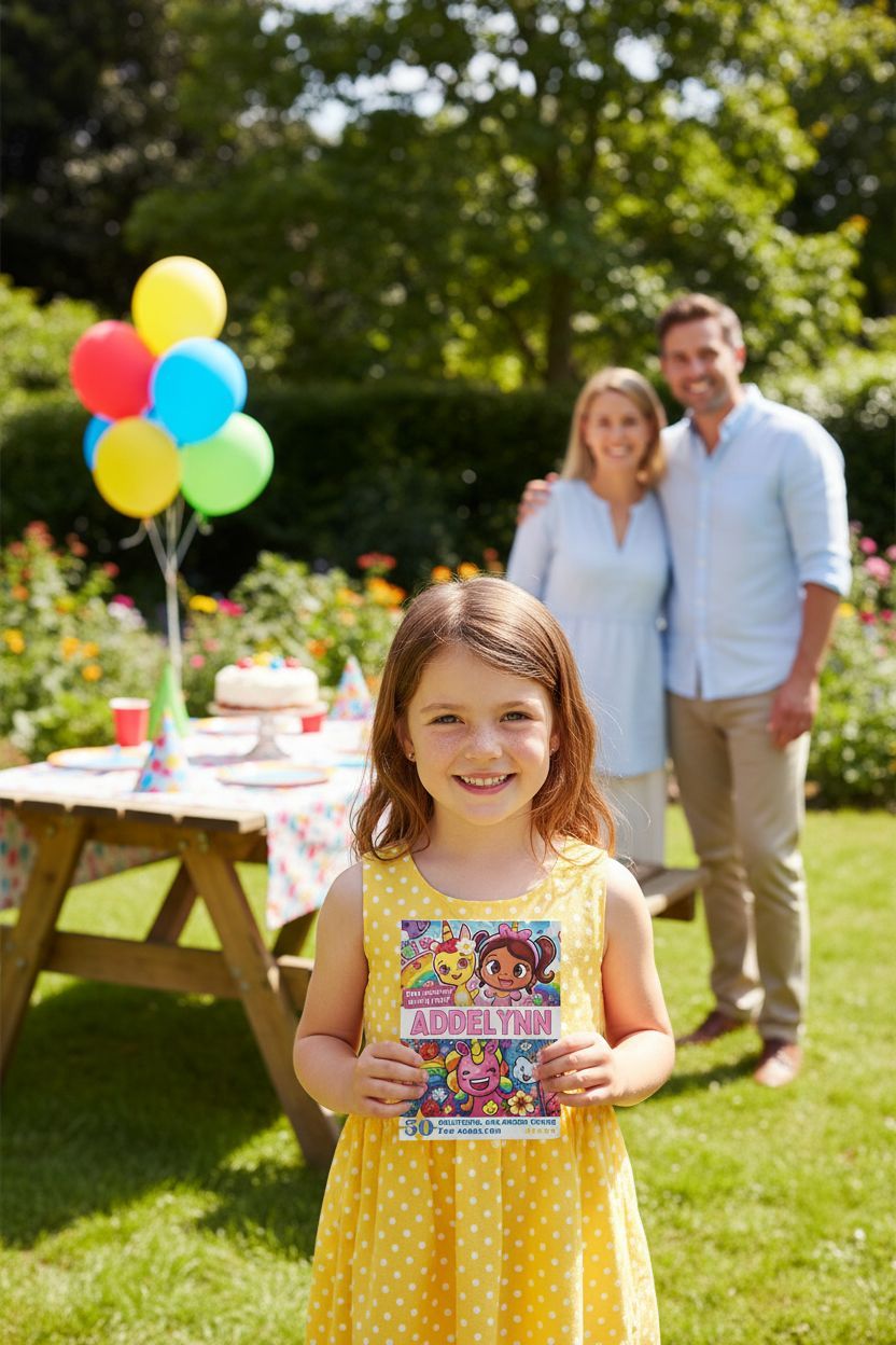 Addelynn coloring book in use