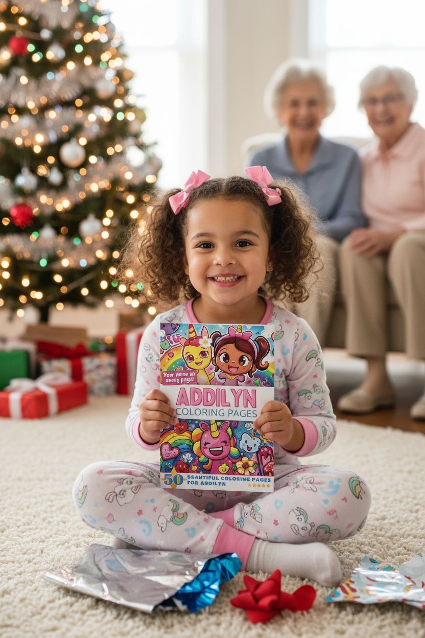 Addilyn Christmas coloring pages gift