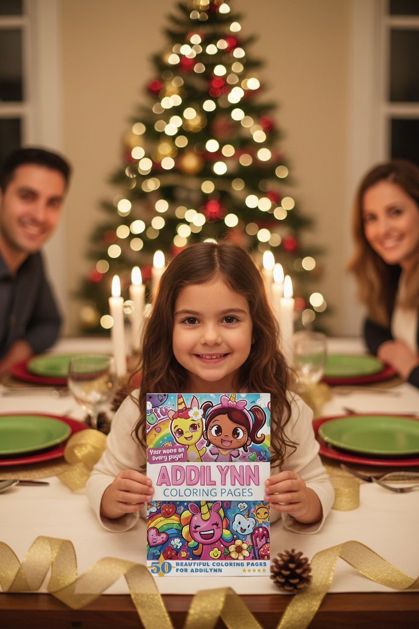 Addilynn Christmas coloring pages gift