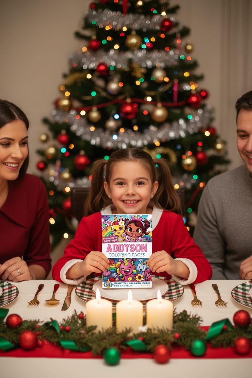 Addyson Christmas coloring pages gift