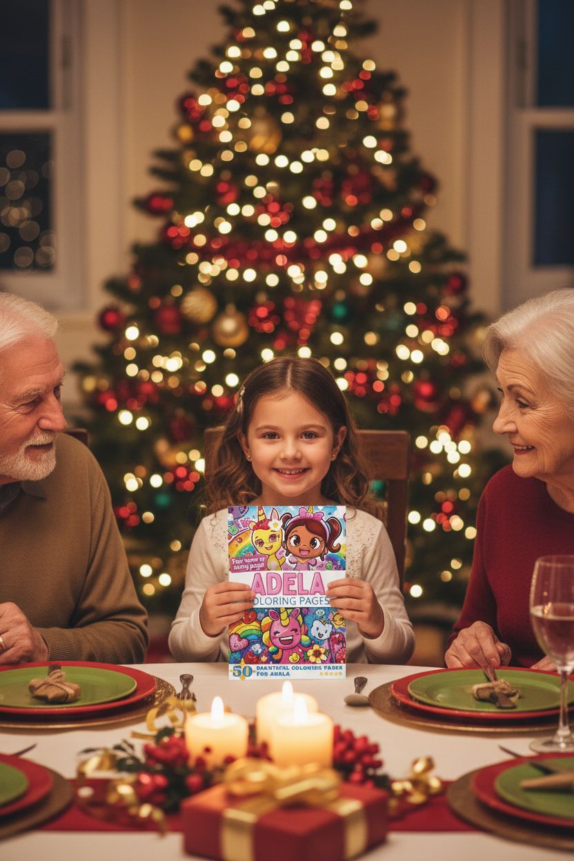 Adela Christmas coloring pages gift