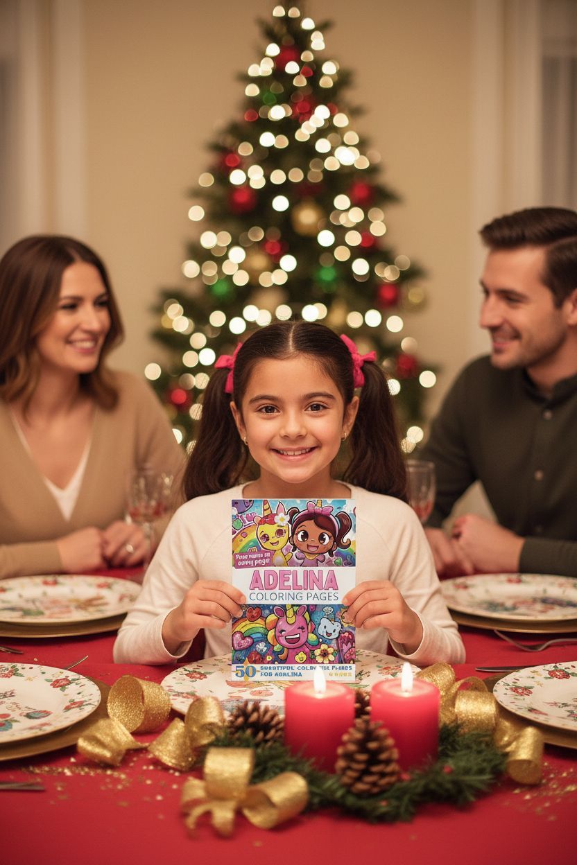 Adelina Christmas coloring pages gift