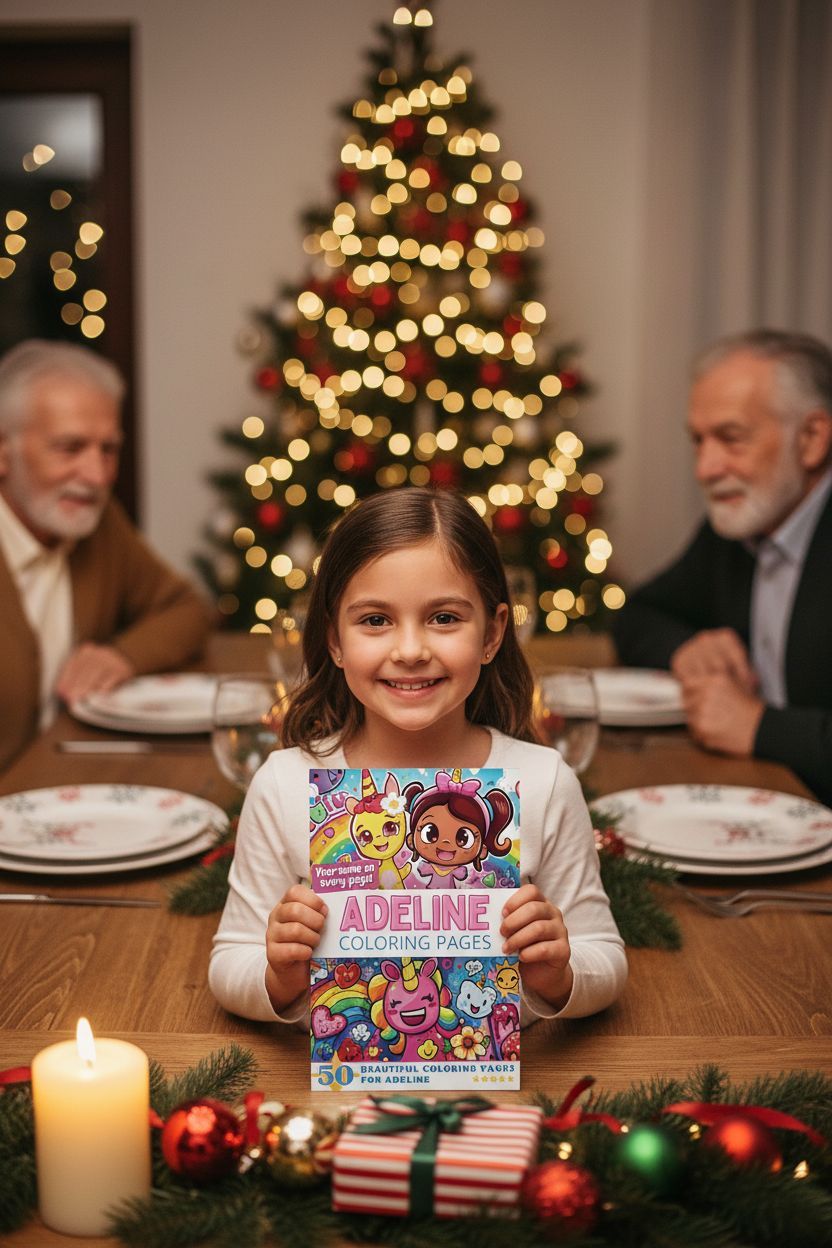 Adeline Christmas coloring pages gift