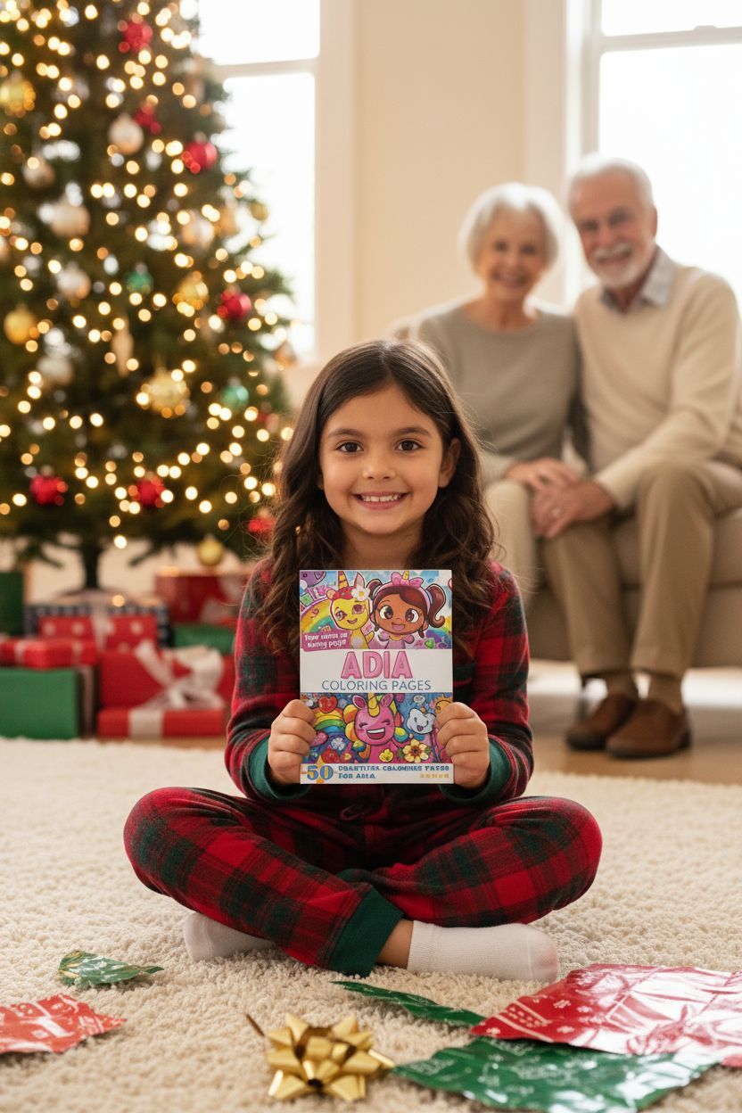 Adia Christmas coloring pages gift