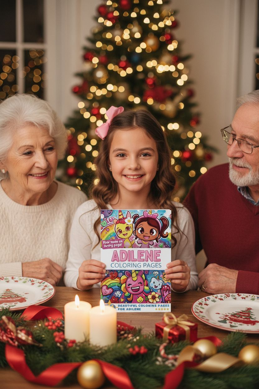 Adilene Christmas coloring pages gift