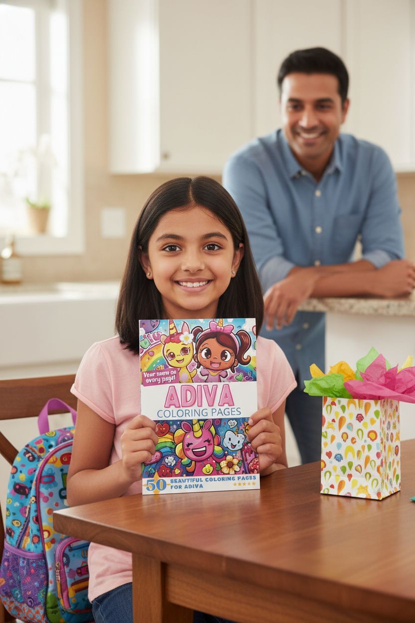 Adiva coloring book in use