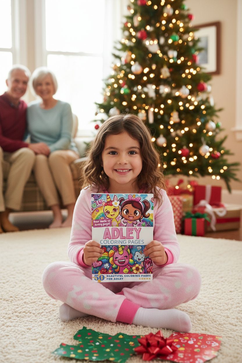 Adley Christmas coloring pages gift