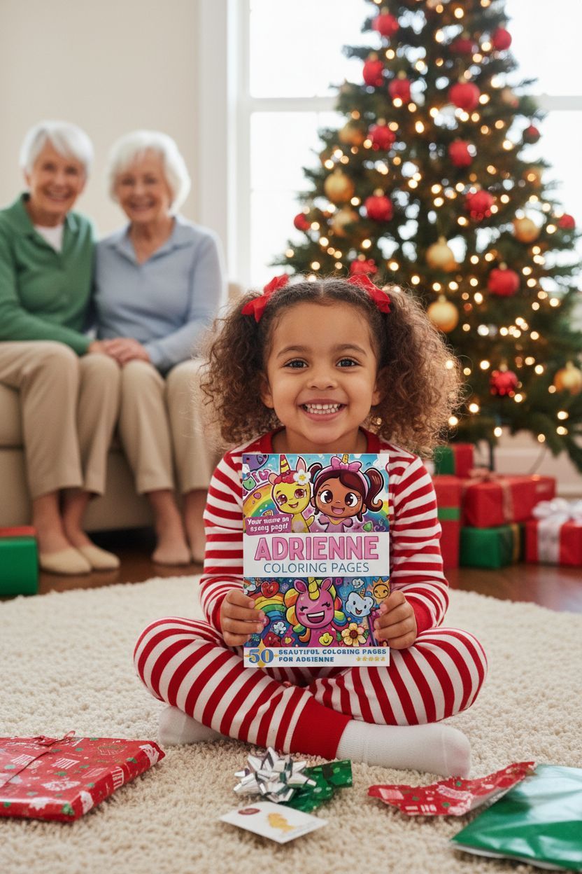 Adrienne Christmas coloring pages gift