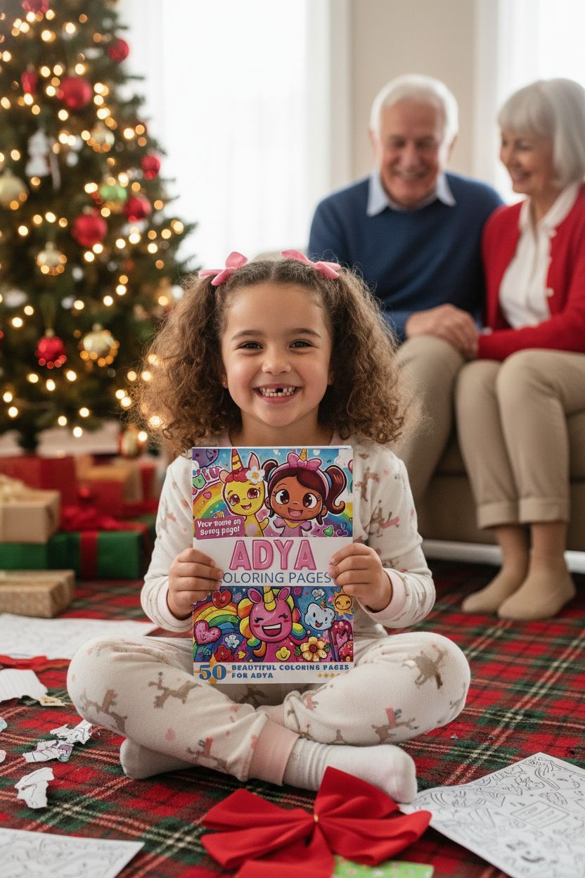 Adya Christmas coloring pages gift