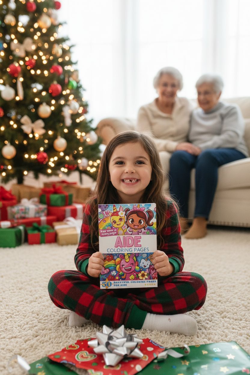 Aide Christmas coloring pages gift