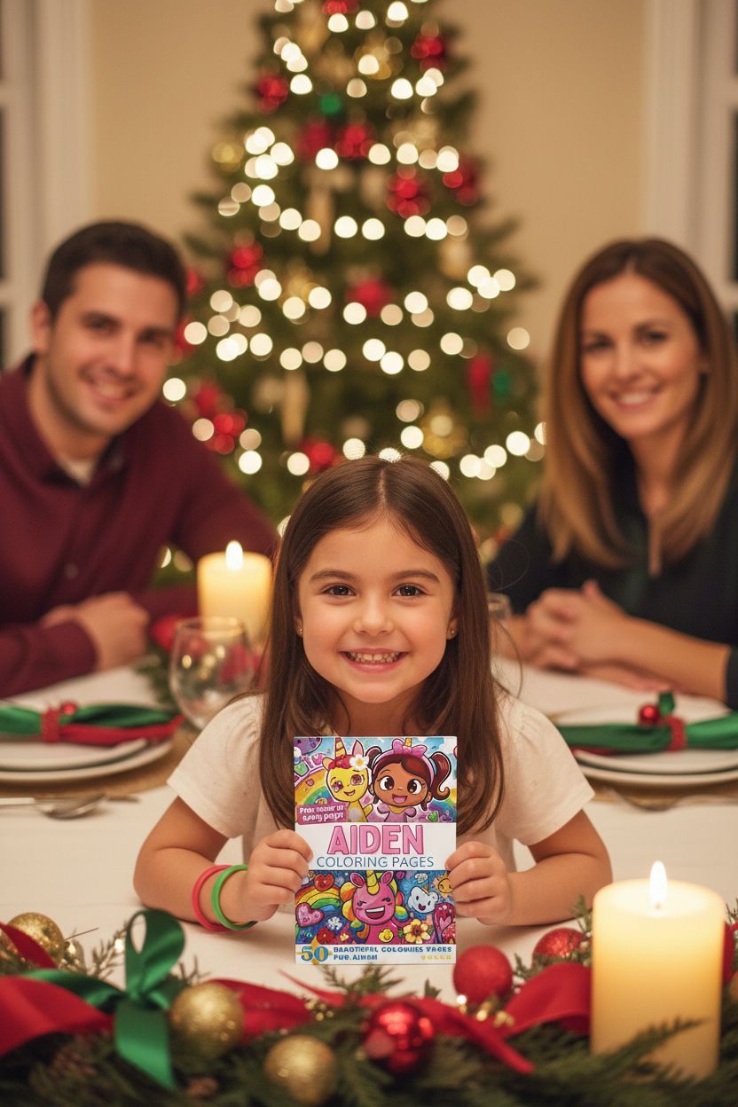 Aiden Christmas coloring pages gift