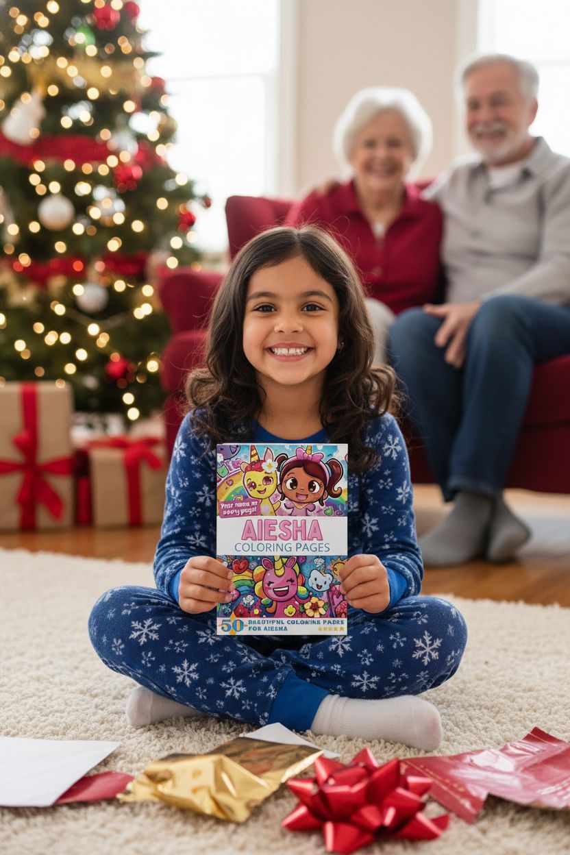 Aiesha Christmas coloring pages gift