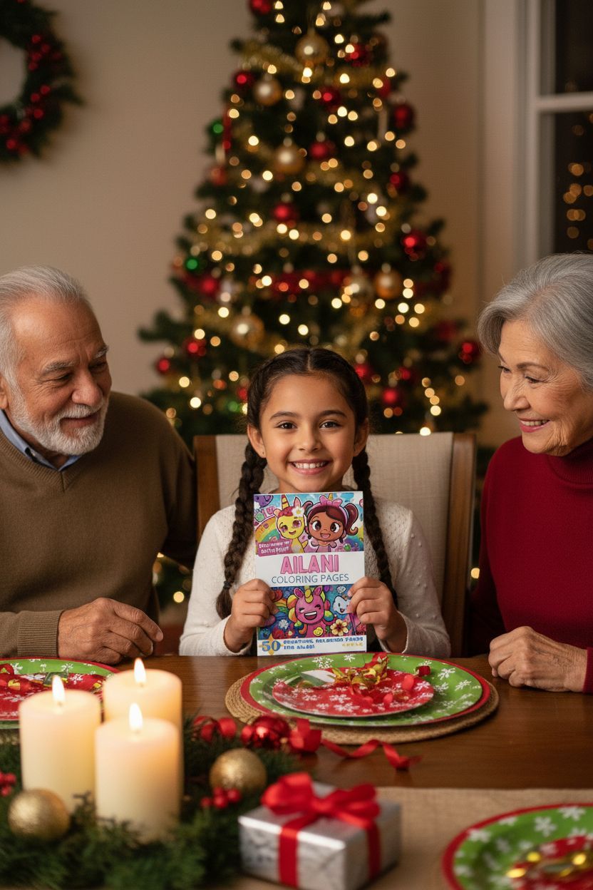 Ailani Christmas coloring pages gift