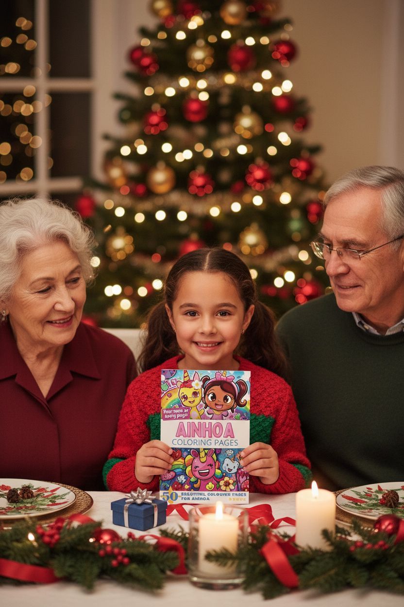 Ainhoa Christmas coloring pages gift