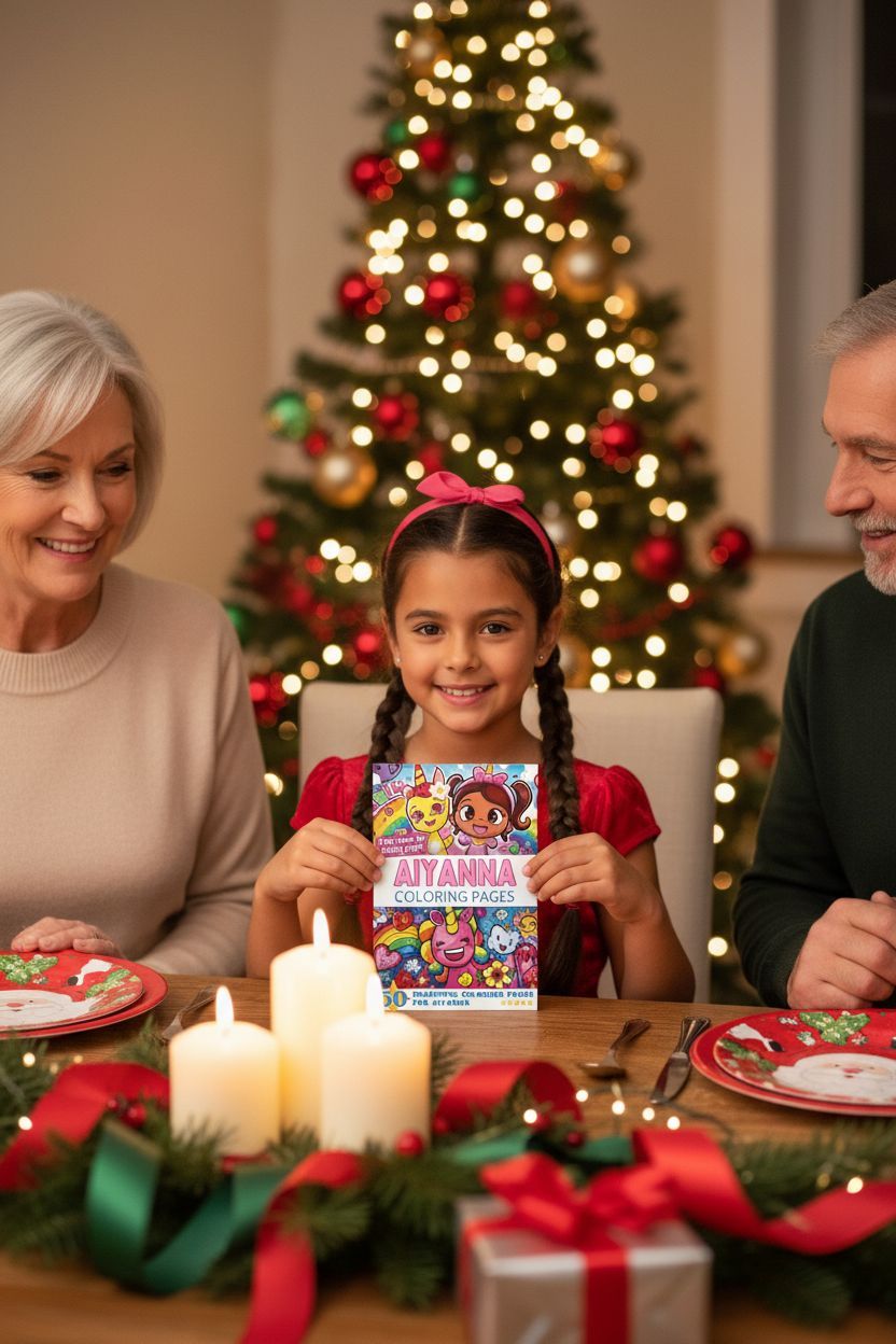Aiyanna Christmas coloring pages gift