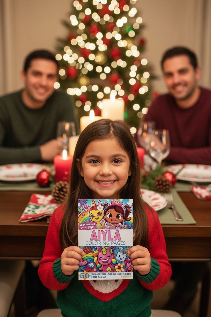 Aiyla Christmas coloring pages gift