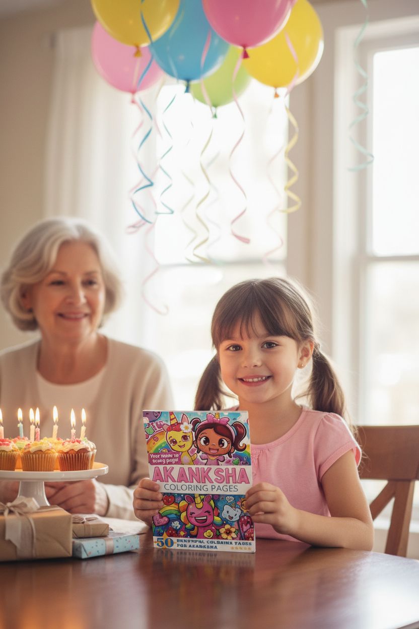Akanksha coloring book in use