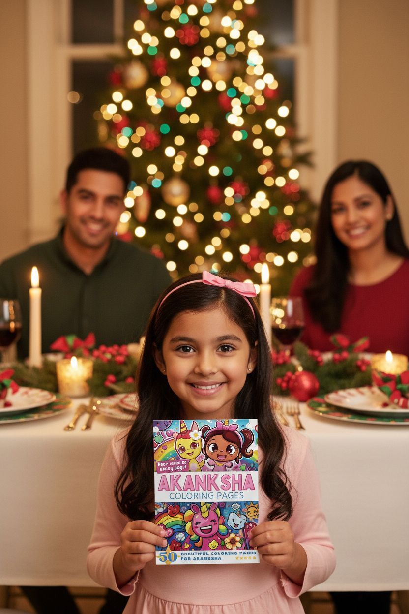 Akanksha Christmas coloring pages gift