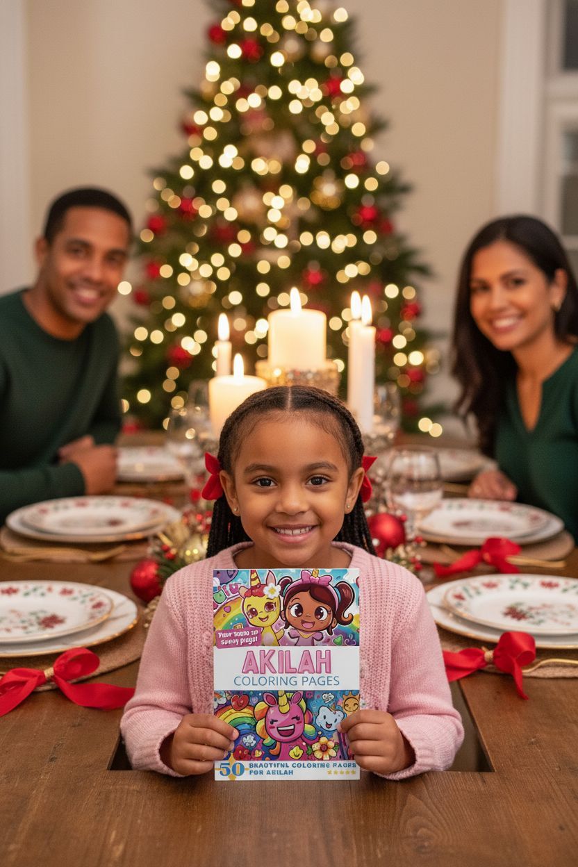 Akilah Christmas coloring pages gift