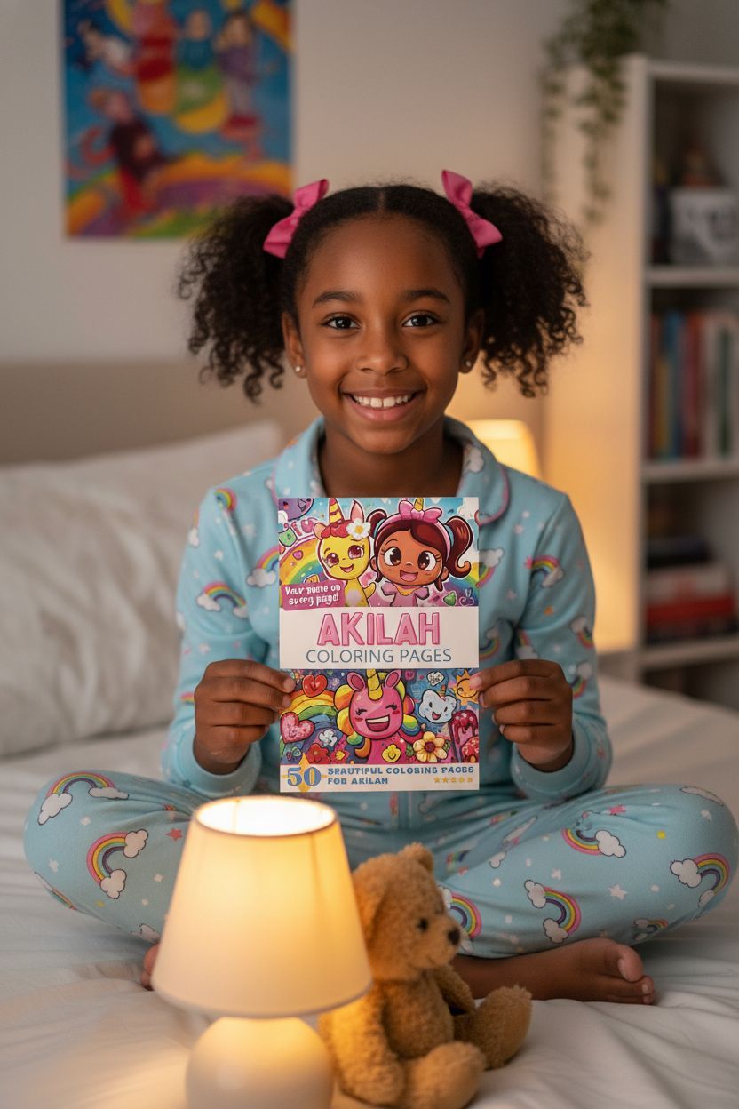 Akilah personal coloring pages