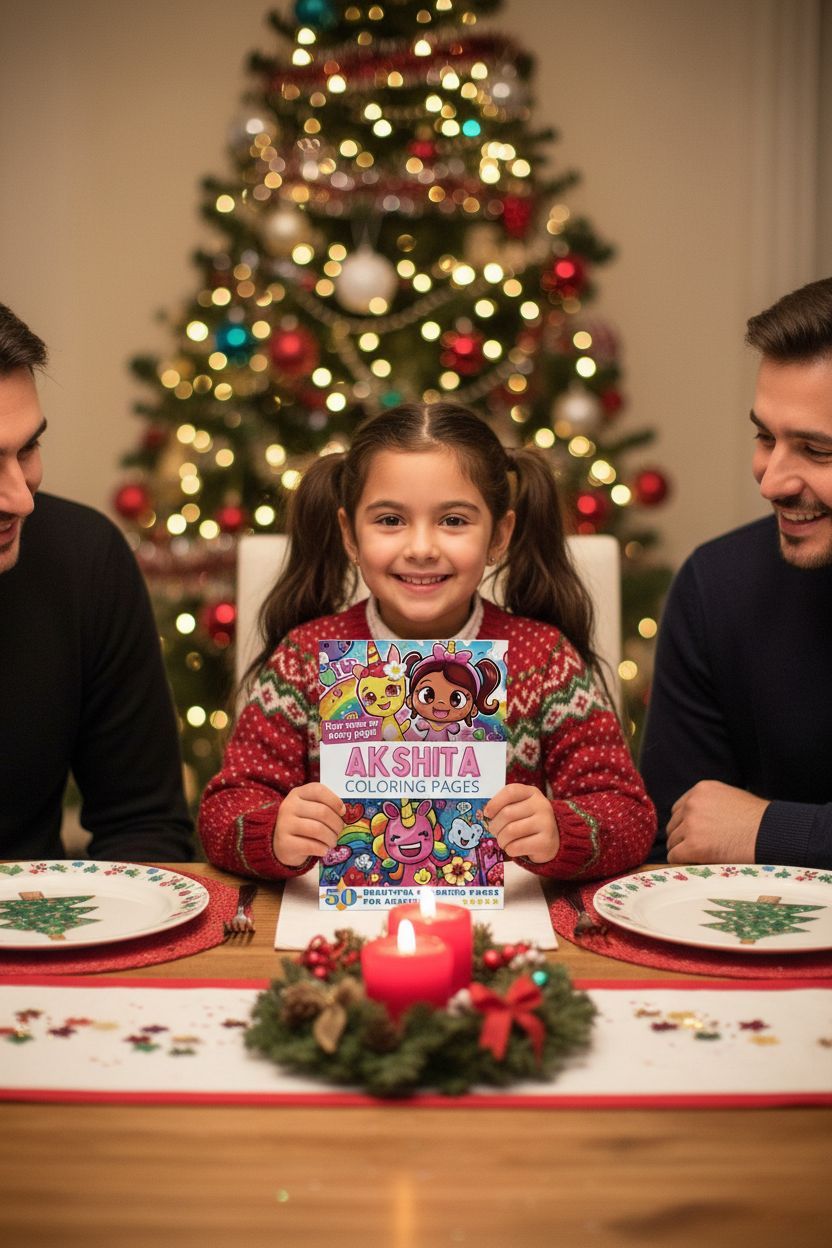 Akshita Christmas coloring pages gift