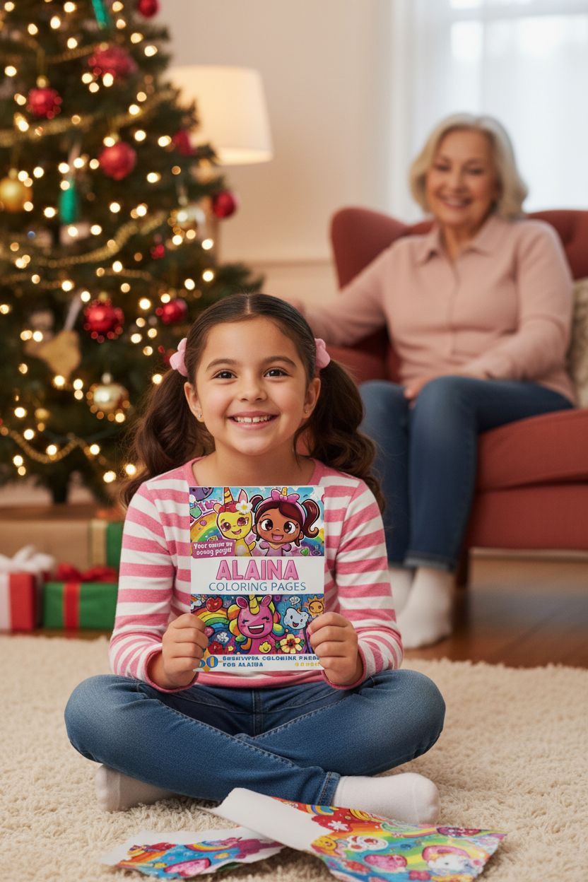 Alaina Christmas coloring pages gift