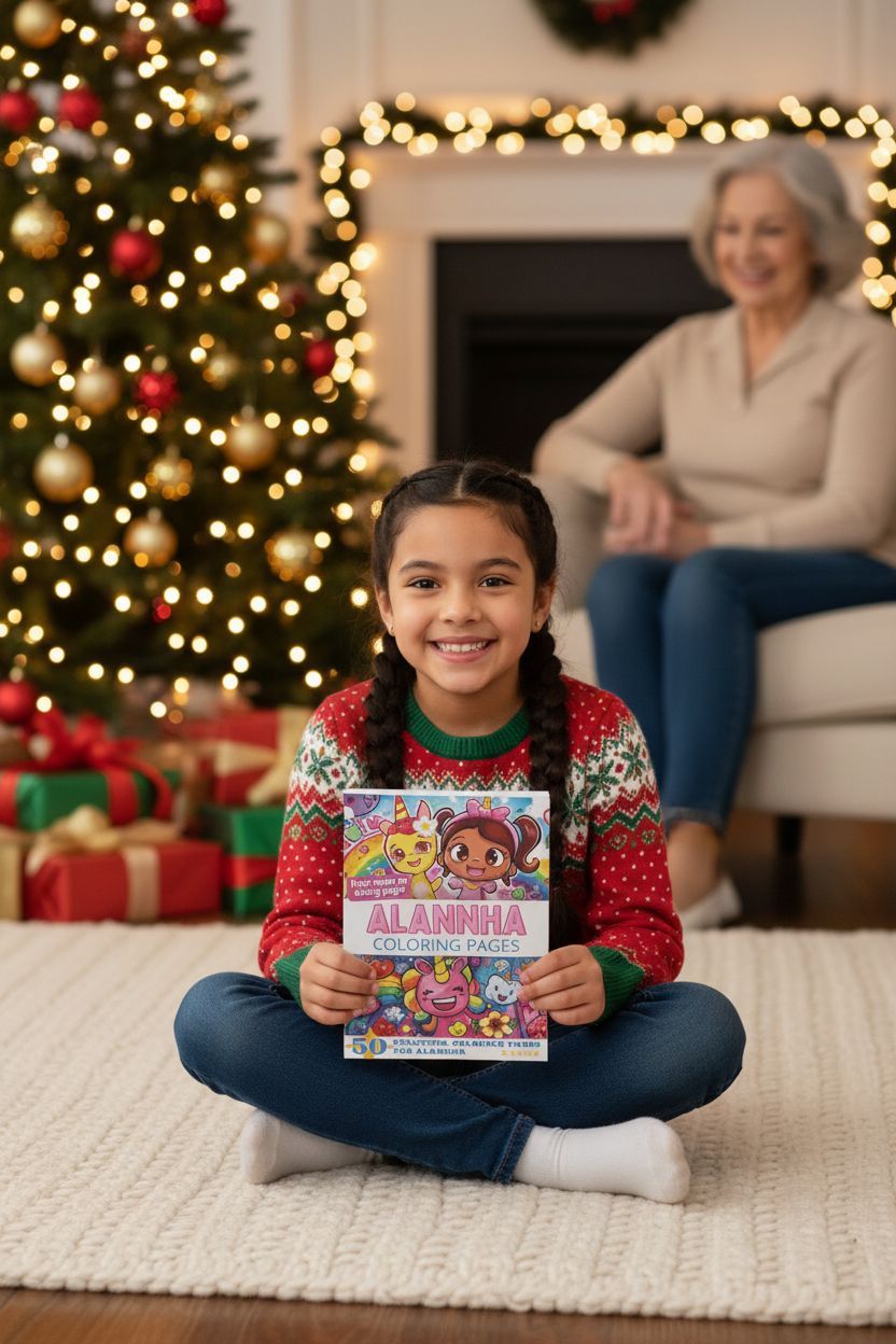 Alannha Christmas coloring pages gift