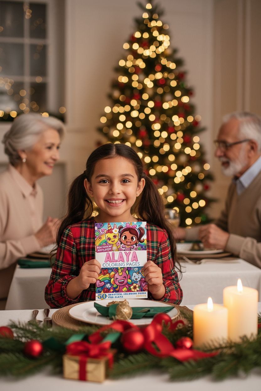 Alaya Christmas coloring pages gift