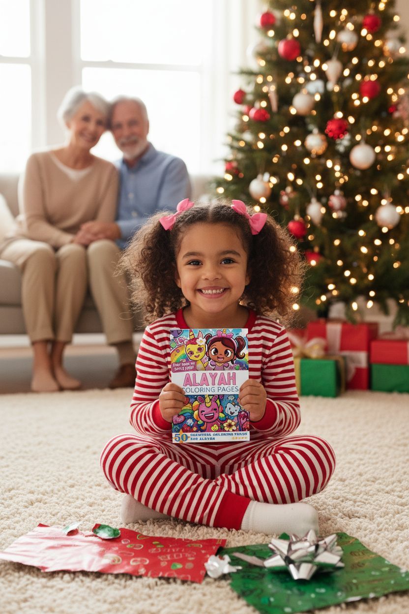 Alayah Christmas coloring pages gift