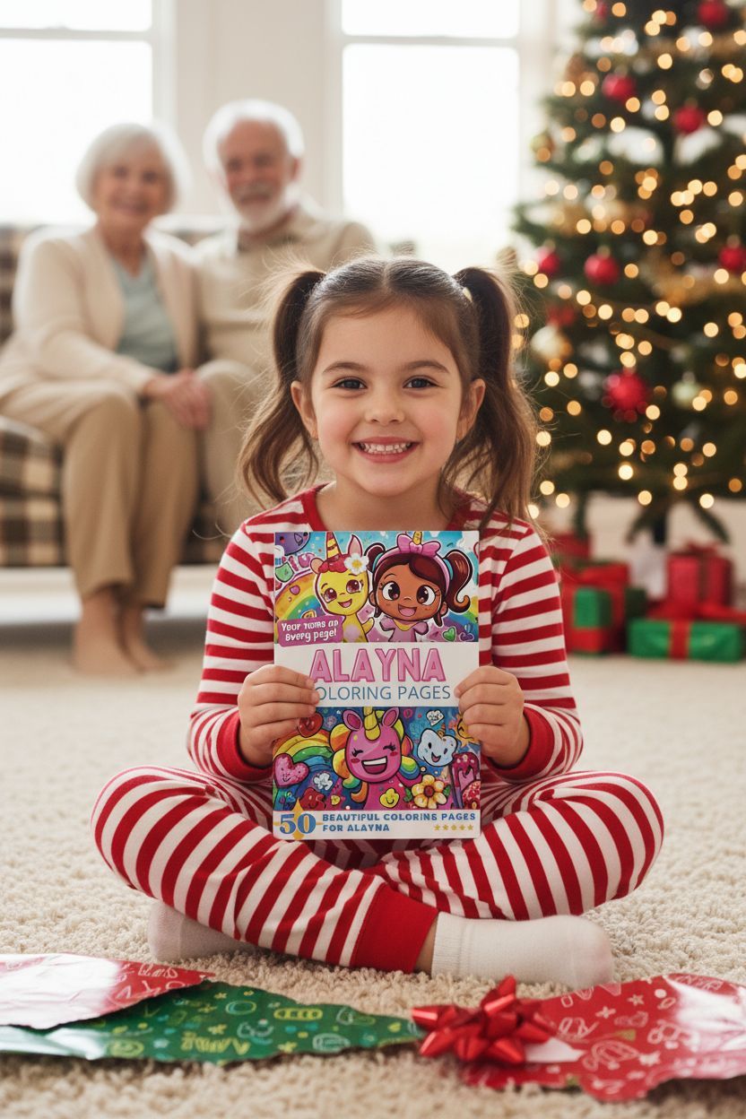 Alayna Christmas coloring pages gift