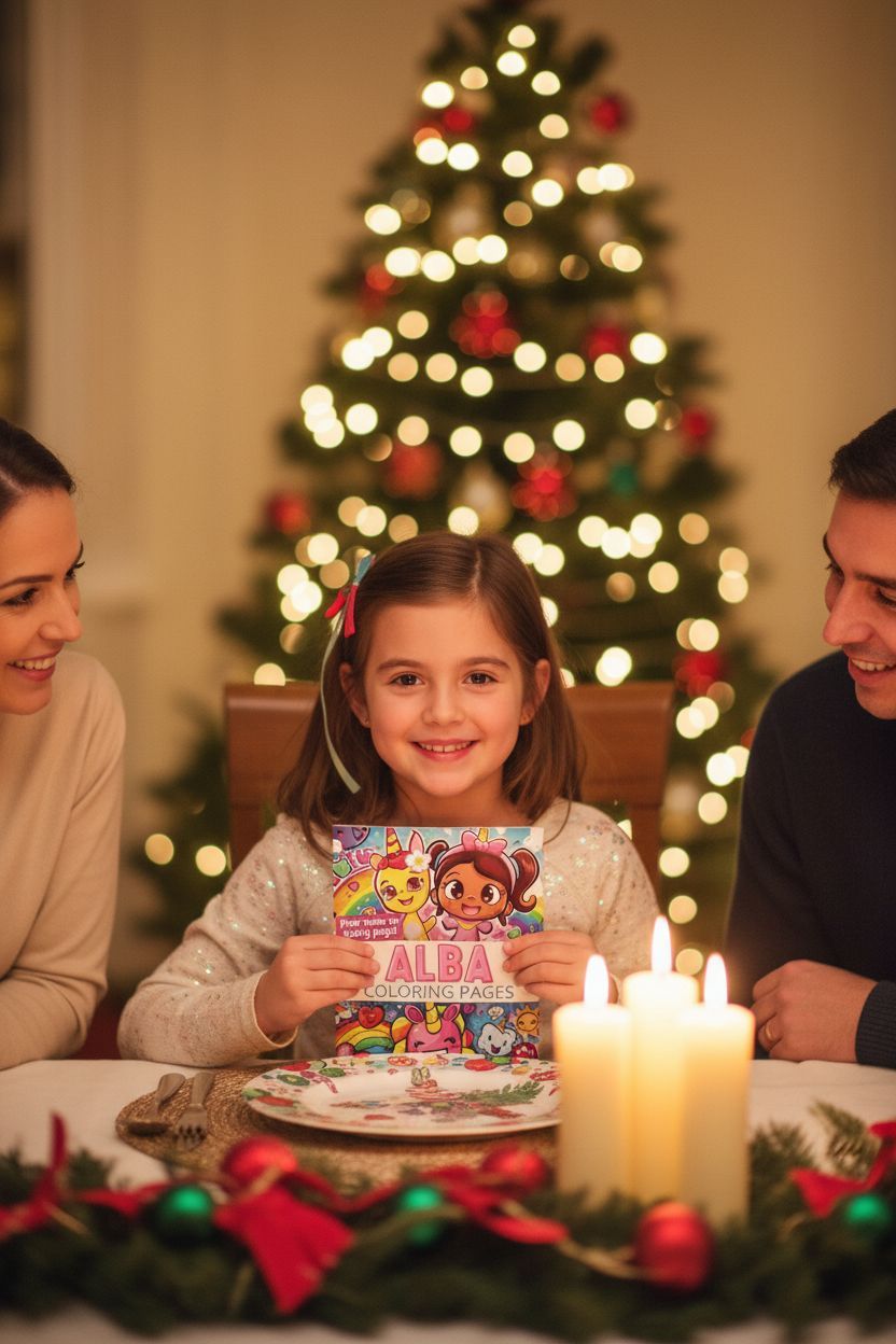 Alba Christmas coloring pages gift