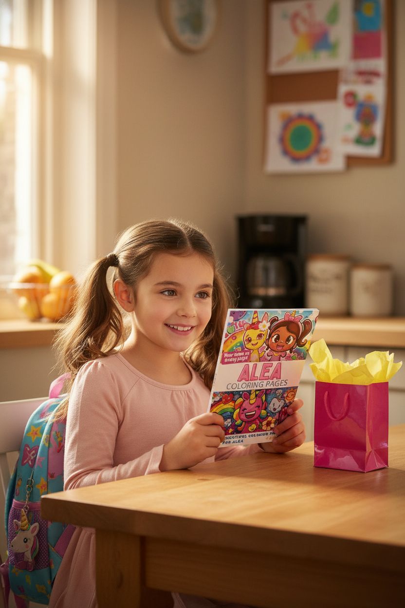 Alea coloring book in use