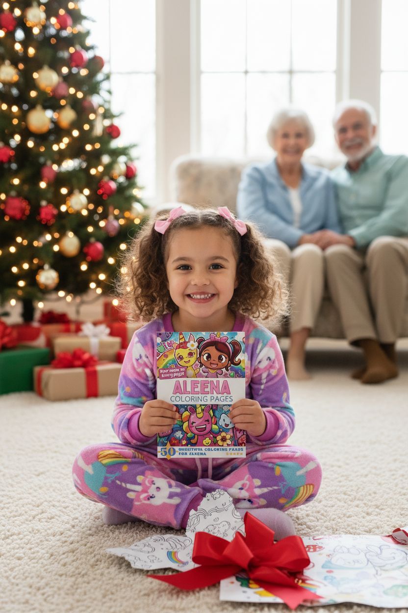 Aleena Christmas coloring pages gift