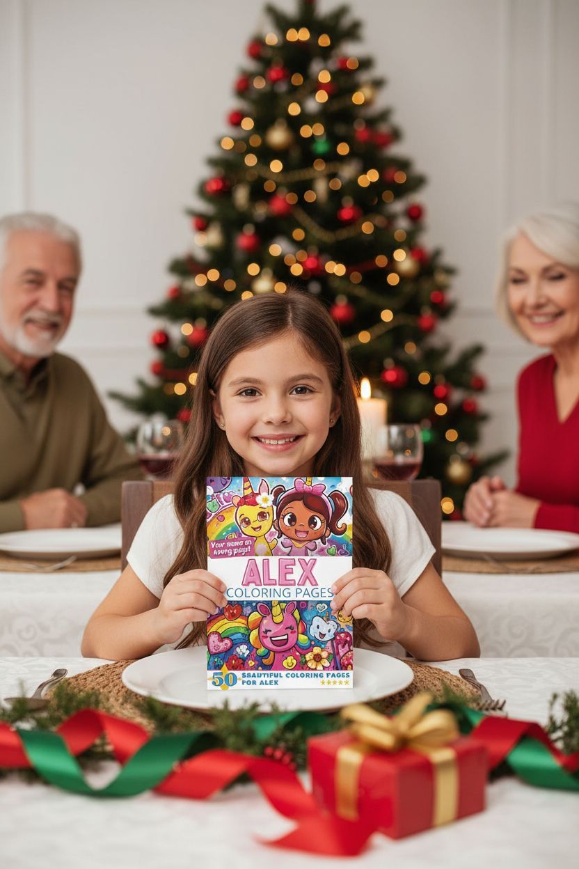 Alex Christmas coloring pages gift
