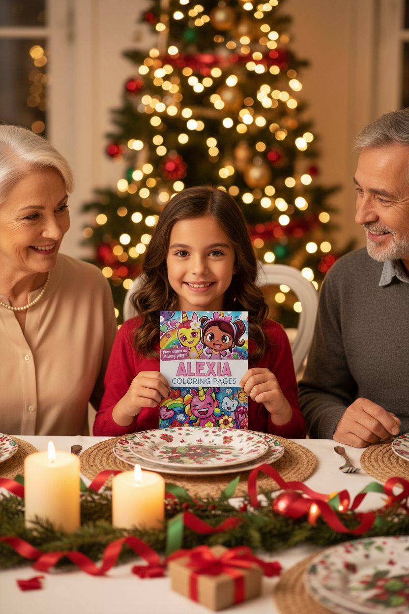 Alexia Christmas coloring pages gift