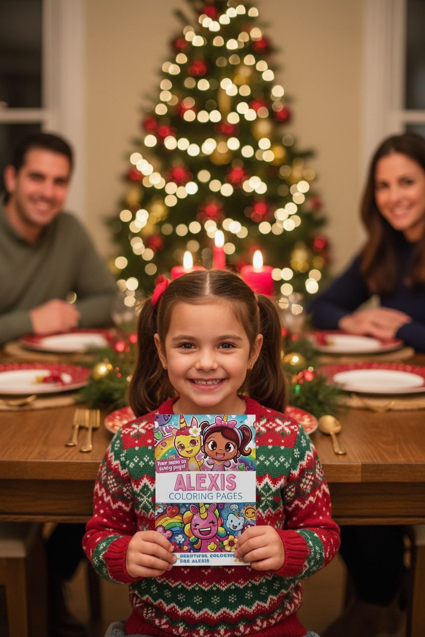 Alexis Christmas coloring pages gift