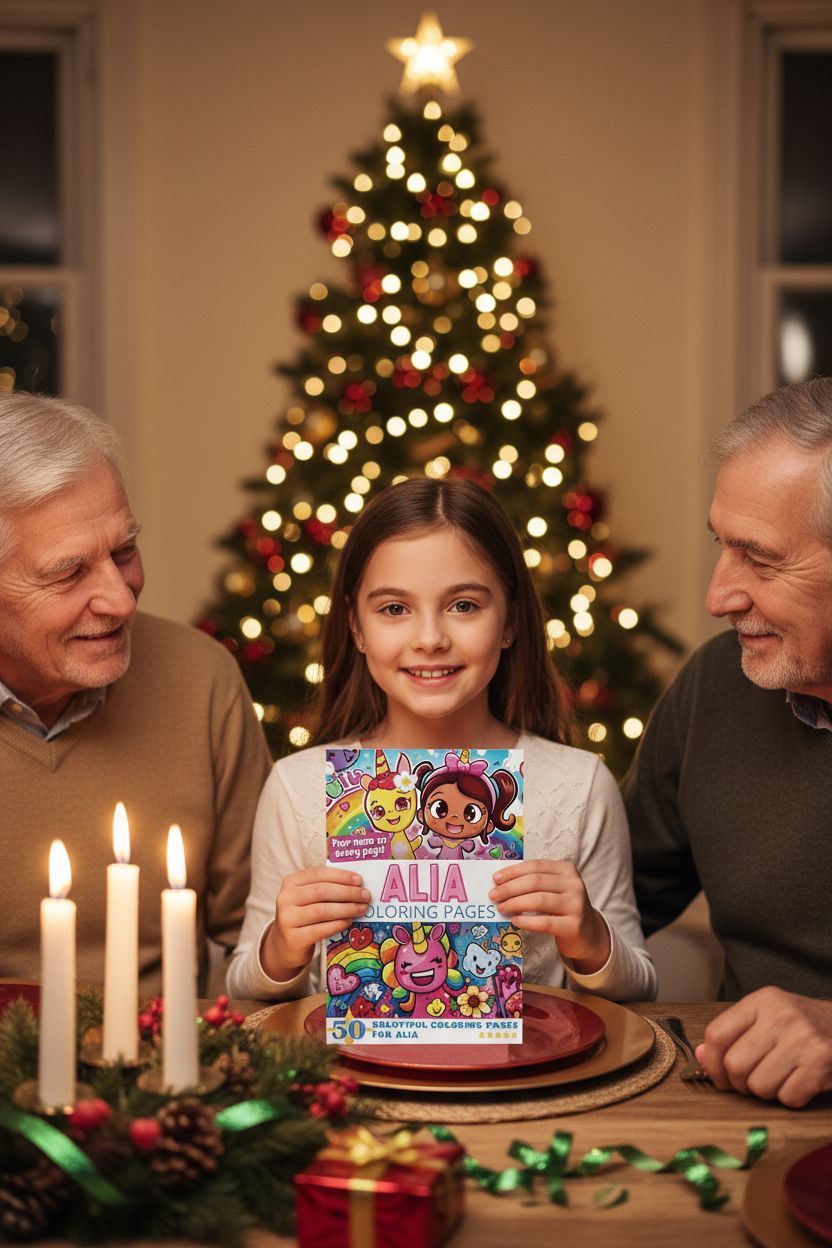 Alia Christmas coloring pages gift