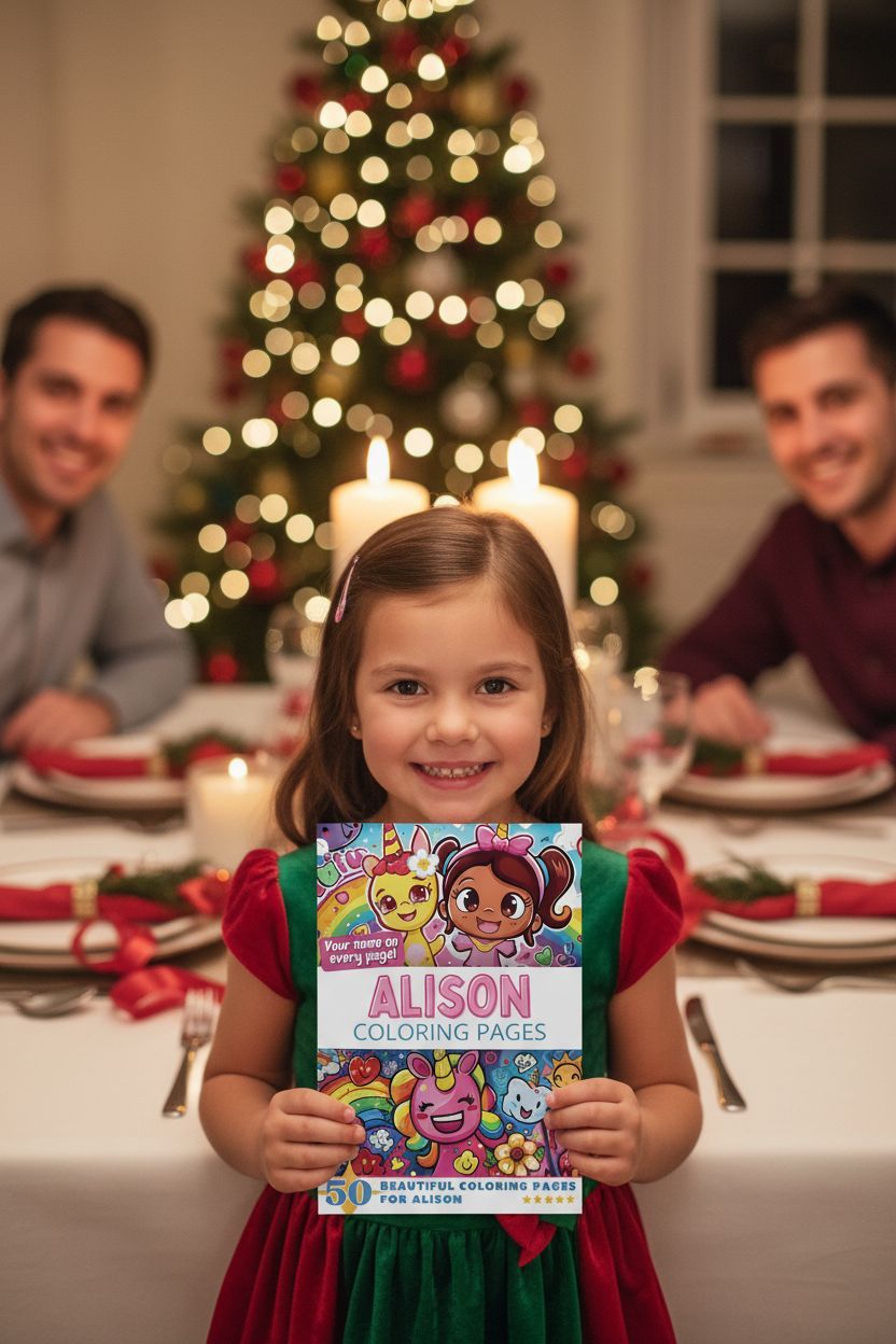 Alison Christmas coloring pages gift