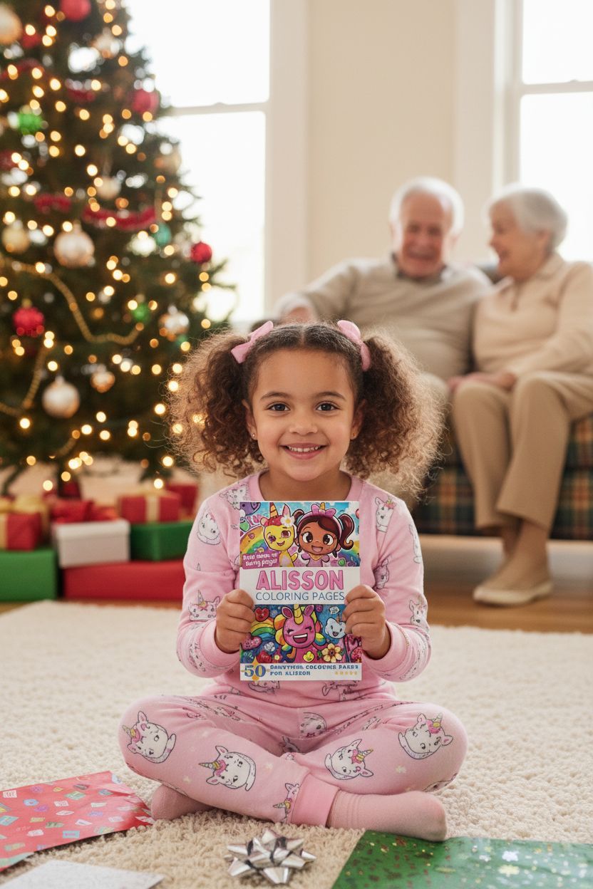 Alisson Christmas coloring pages gift